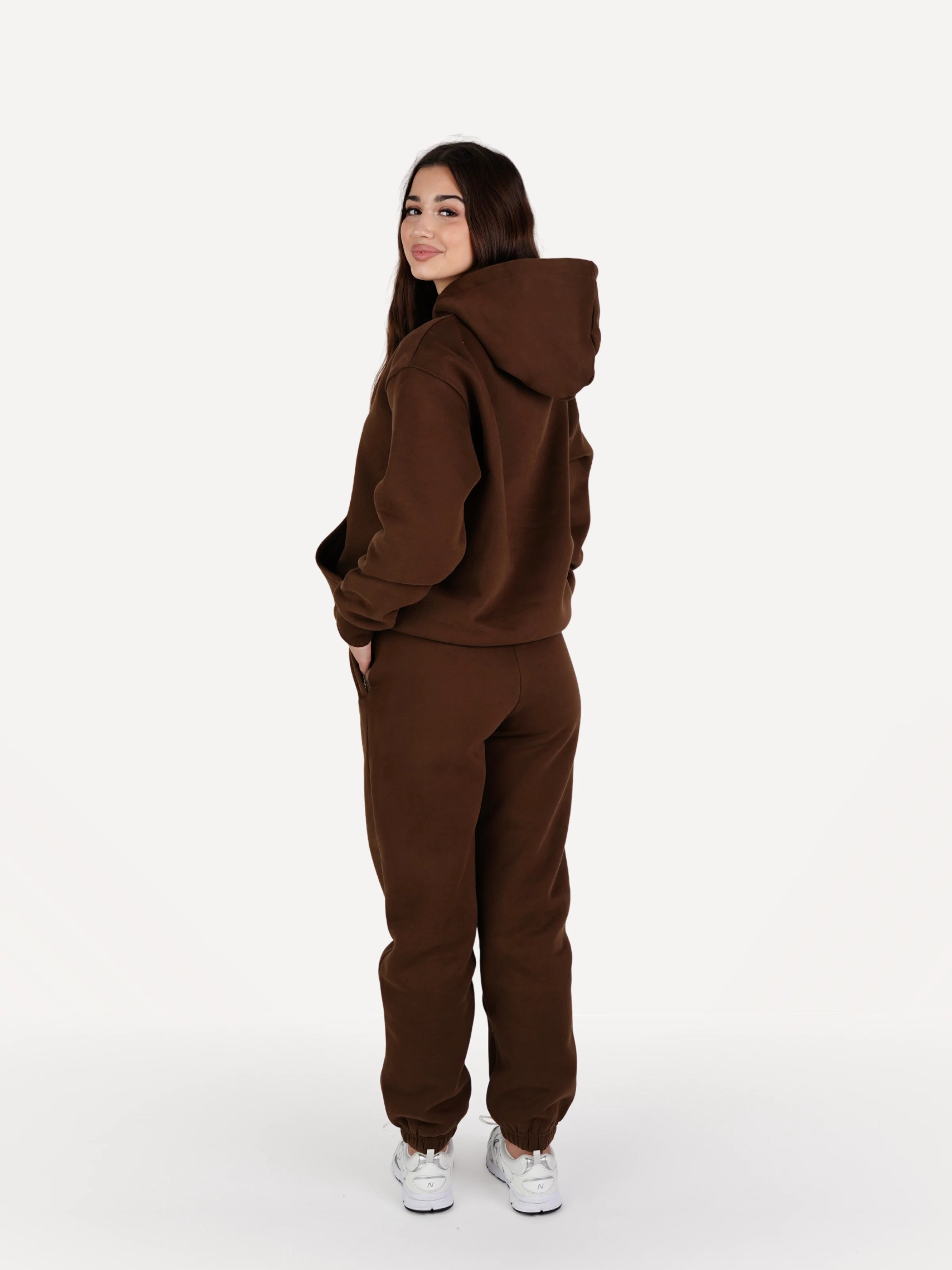 Zestaw bluza + spodnie dresowe EVERYDAY brązowe