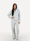 Zestaw bluza z półzamkiem + spodnie dresowe REST grey melange