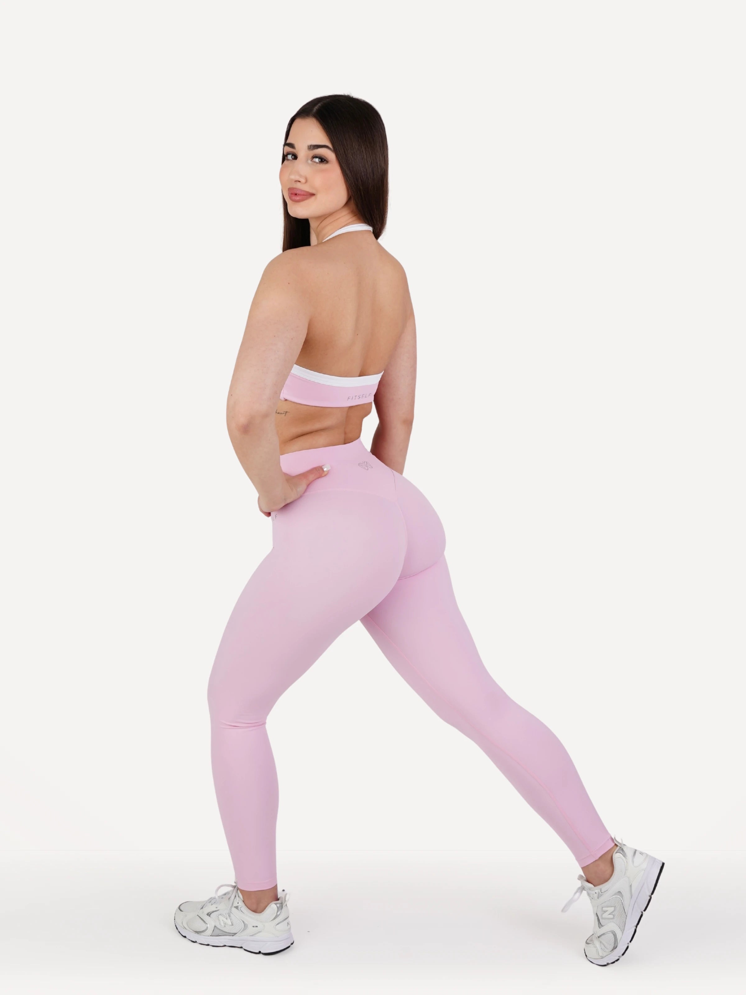 Zestaw legginsy + biustonosz MUSE pink blossom