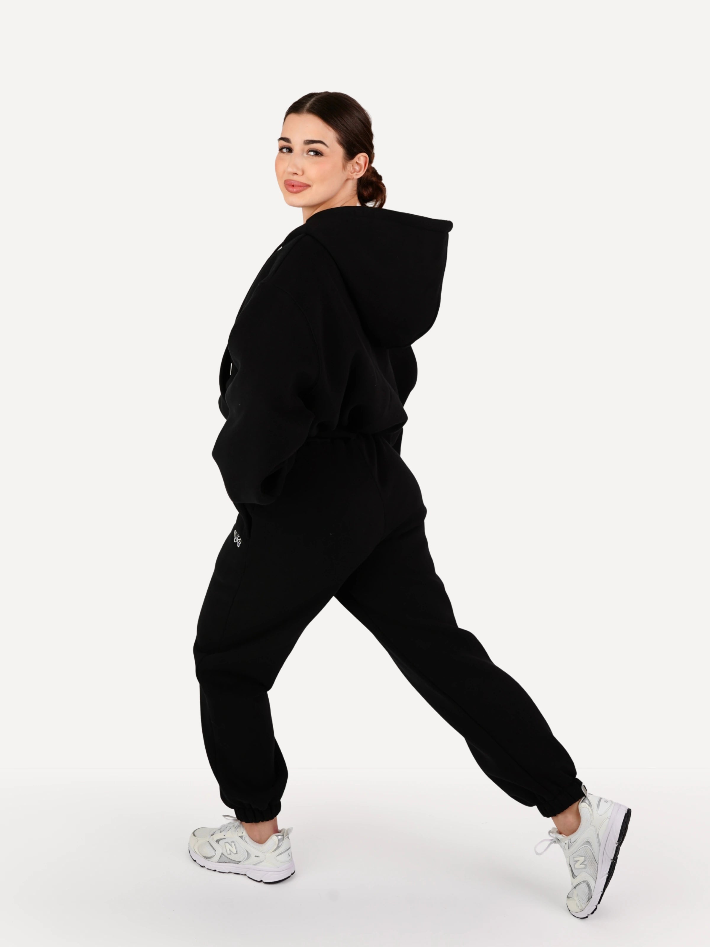 Zestaw rozpinana bluza + spodnie dresowe CLOUD czarne