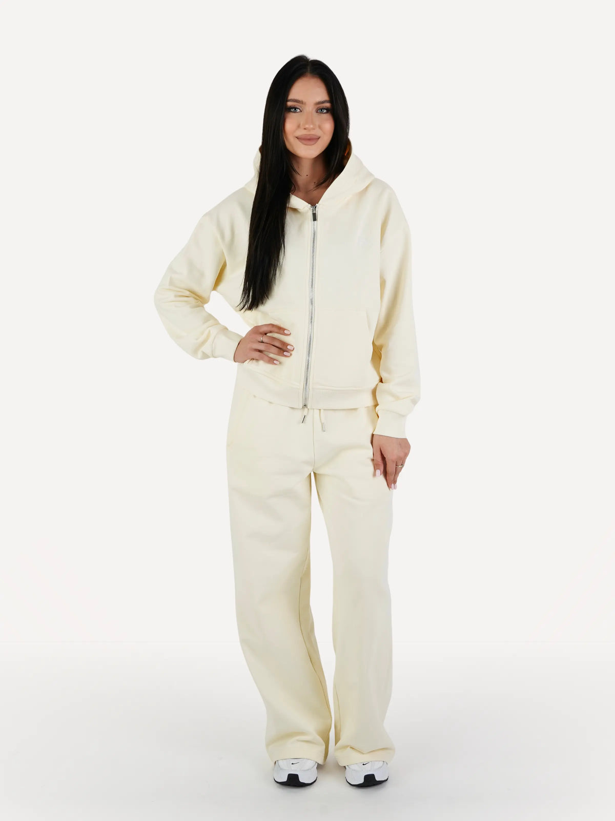 Zestaw rozpinana bluza + spodnie dresowe REST butter yellow