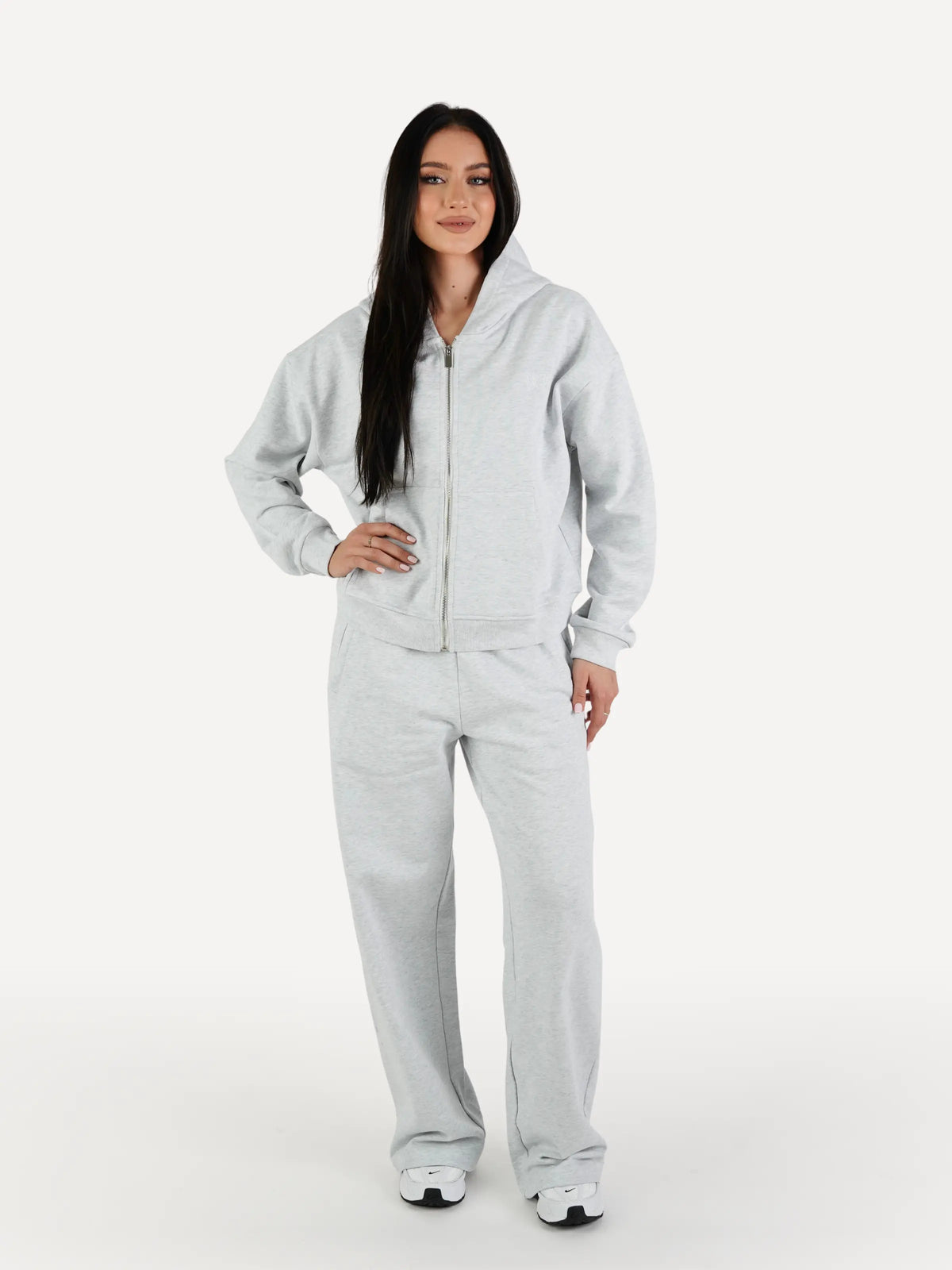 Zestaw rozpinana bluza + spodnie dresowe REST grey melange