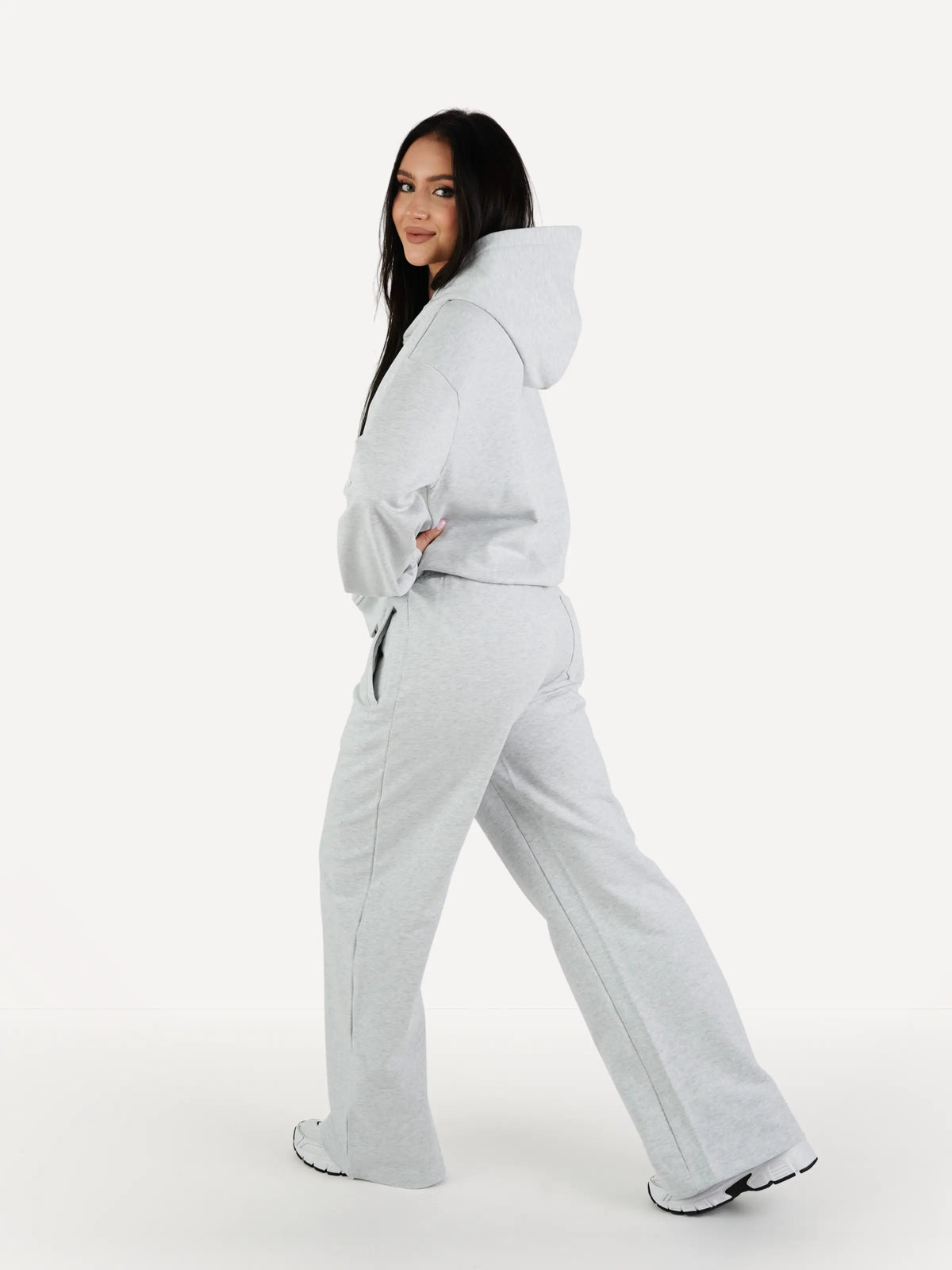 Zestaw rozpinana bluza + spodnie dresowe REST grey melange