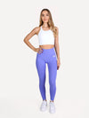 Zestaw Legginsy Double PUSH UP fioletowe + Top STRAP BRA biały