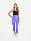 Zestaw Legginsy Double PUSH UP fioletowe + Top STRAP BRA czarny