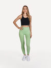 Zestaw Legginsy Double PUSH UP zielone + Top STRAP BRA czarny