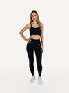 Zestaw Legginsy z falbanką + Top BALANCE czarny