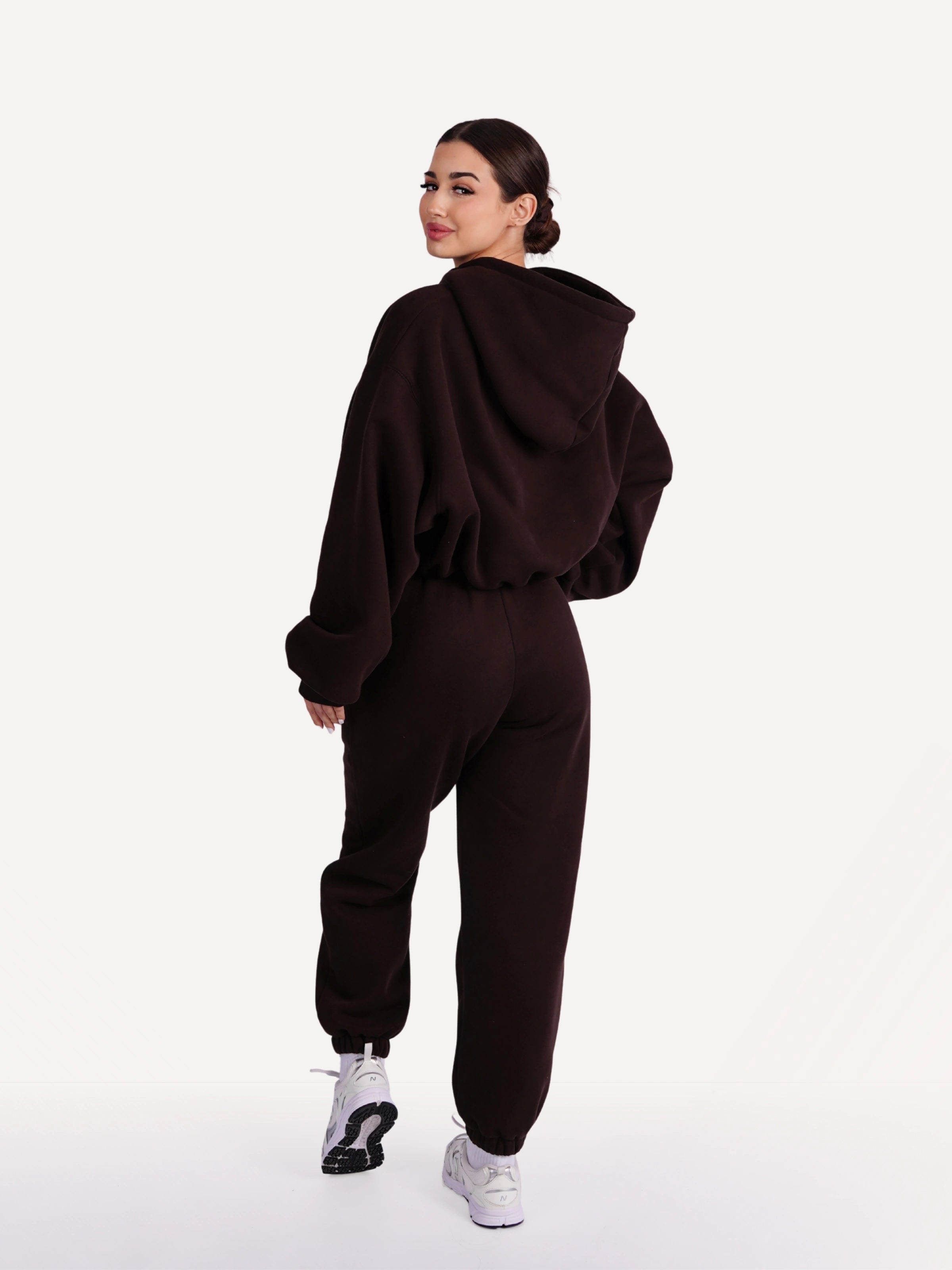 Zestaw bluza + spodnie dresowe CLOUD brązowe