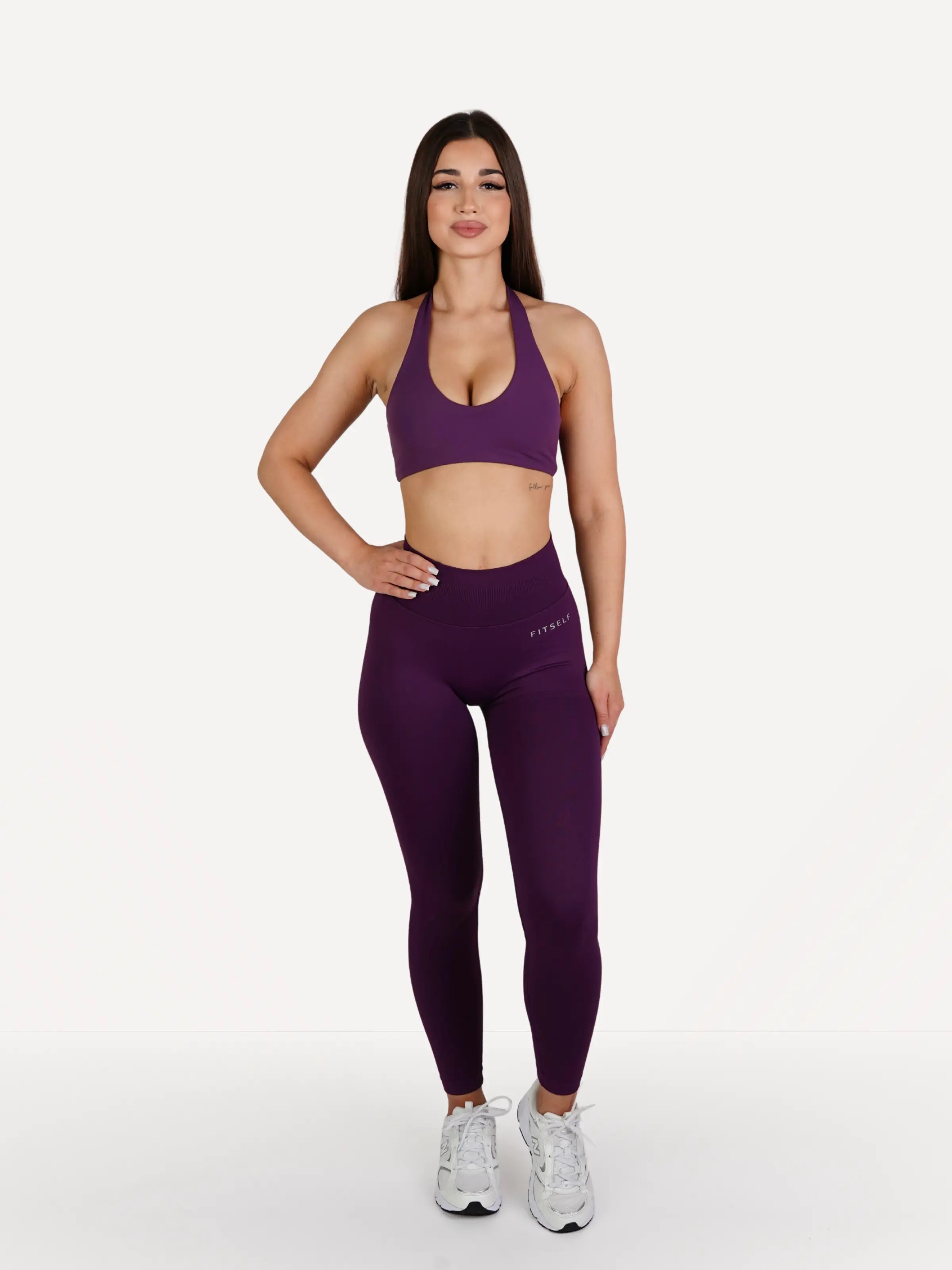 Zestaw legginsy + biustonosz FORM fioletowy