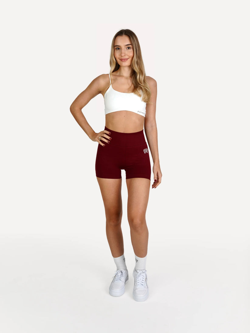 Zestaw spodenki SHAPE bordowe + top SHAPE biały