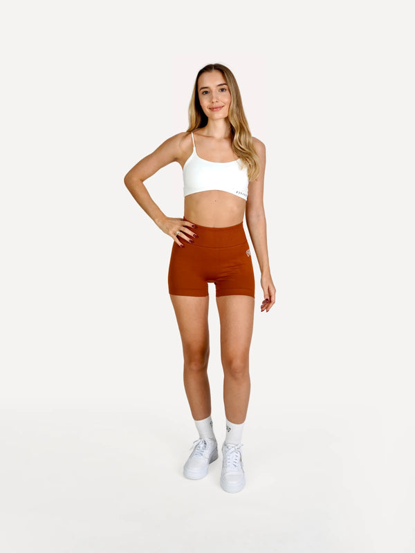 Zestaw spodenki SHAPE pomarańczowe + top SHAPE biały