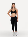 Zestaw legginsy + biustonosz FORM czarny