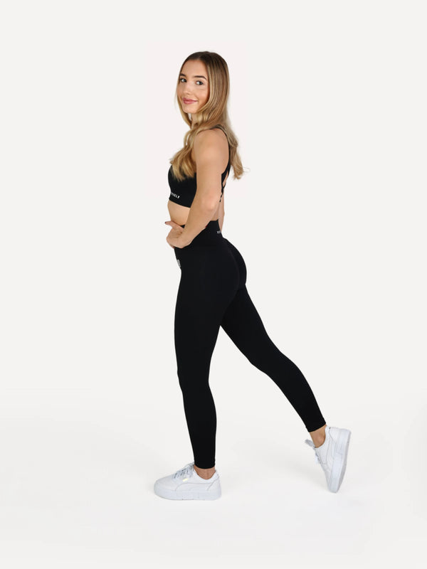 Zestaw legginsy + biustonosz VIBRANT czarny