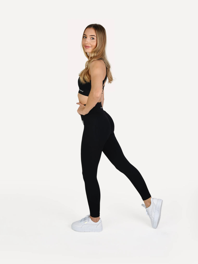 Zestaw legginsy + biustonosz VIBRANT czarny