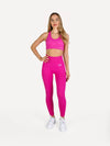 Zestaw legginsy + biustonosz VIBRANT różowy