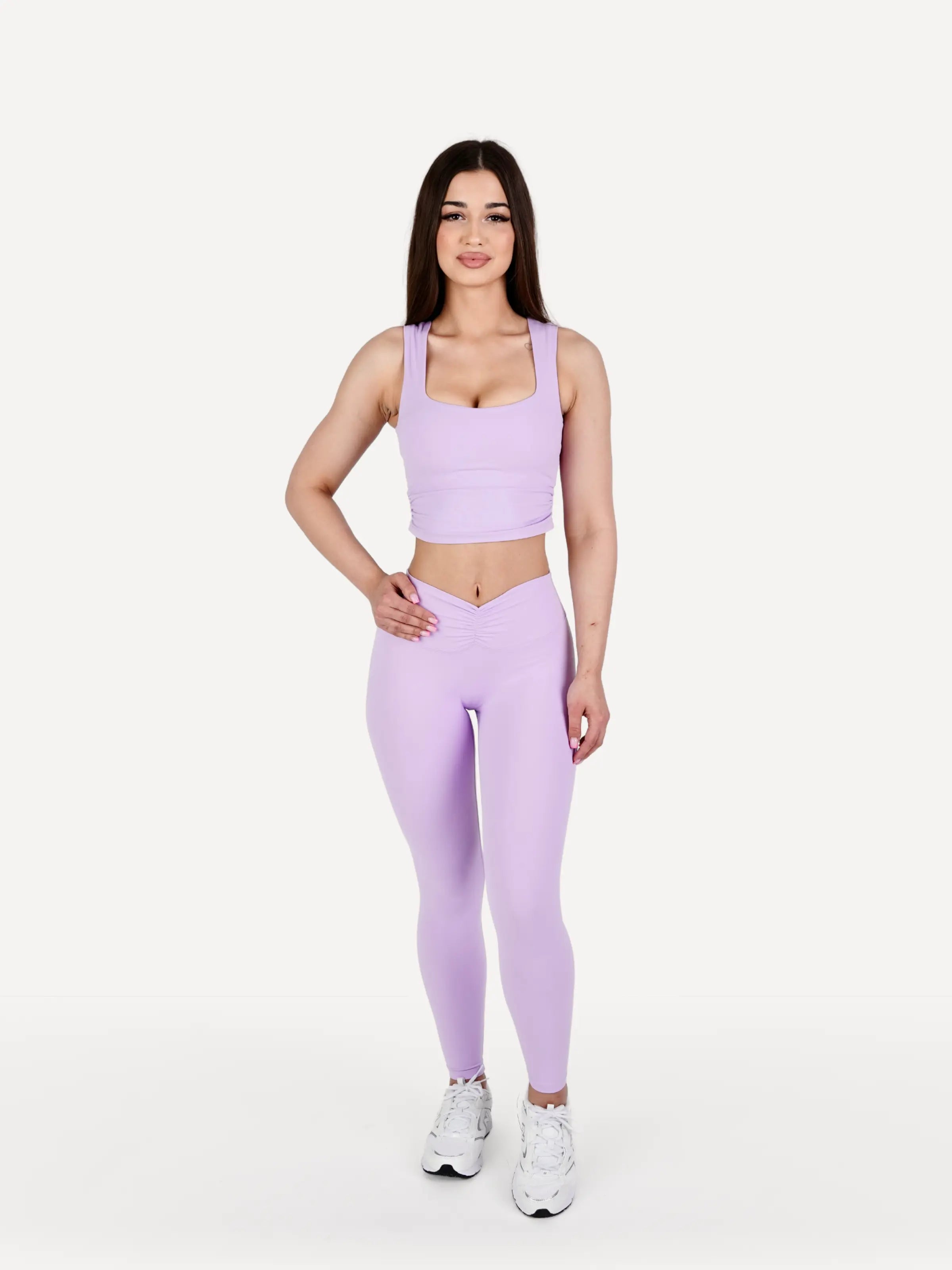 Zestaw legginsy + top COURT lawendowy