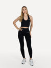 Zestaw legginsy + top halter ELEVATE czarny