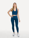 Zestaw legginsy + top halter ELEVATE granatowy