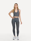 Zestaw legginsy + top halter ELEVATE szary