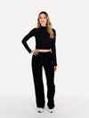 Zestaw longsleeve + spodnie dresowe COMFY czarne