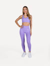 Zestaw legginsy + biustonosz VIBRANT lawendowy