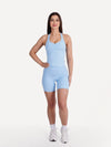 Zestaw spodenki + top sportowy ZEN baby blue