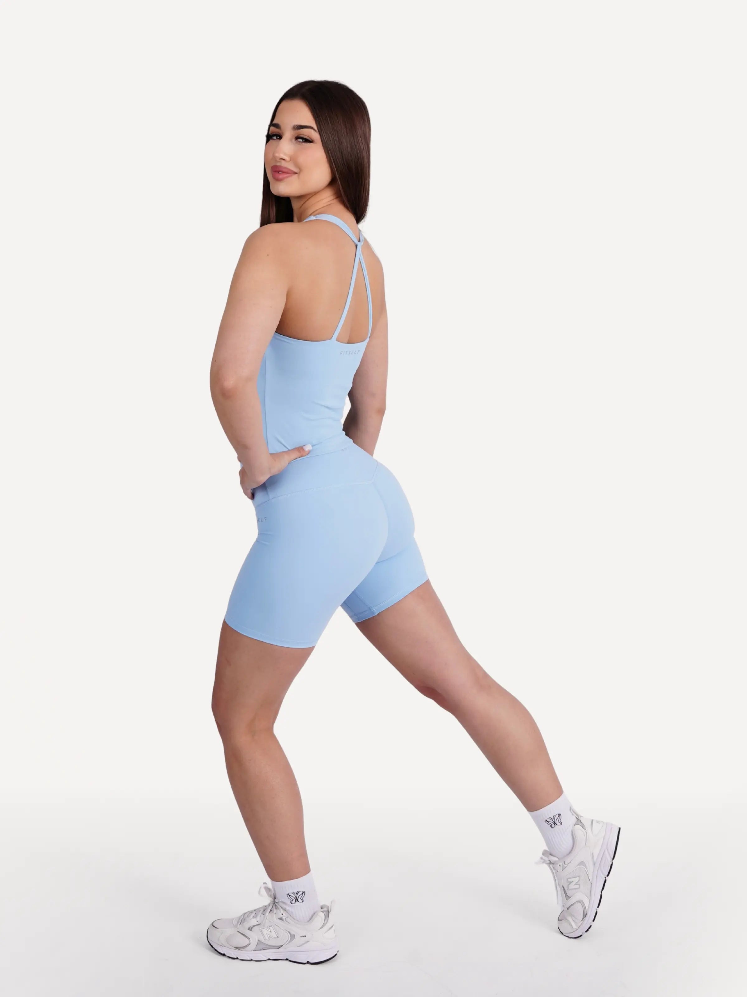 Zestaw spodenki + top sportowy ZEN baby blue