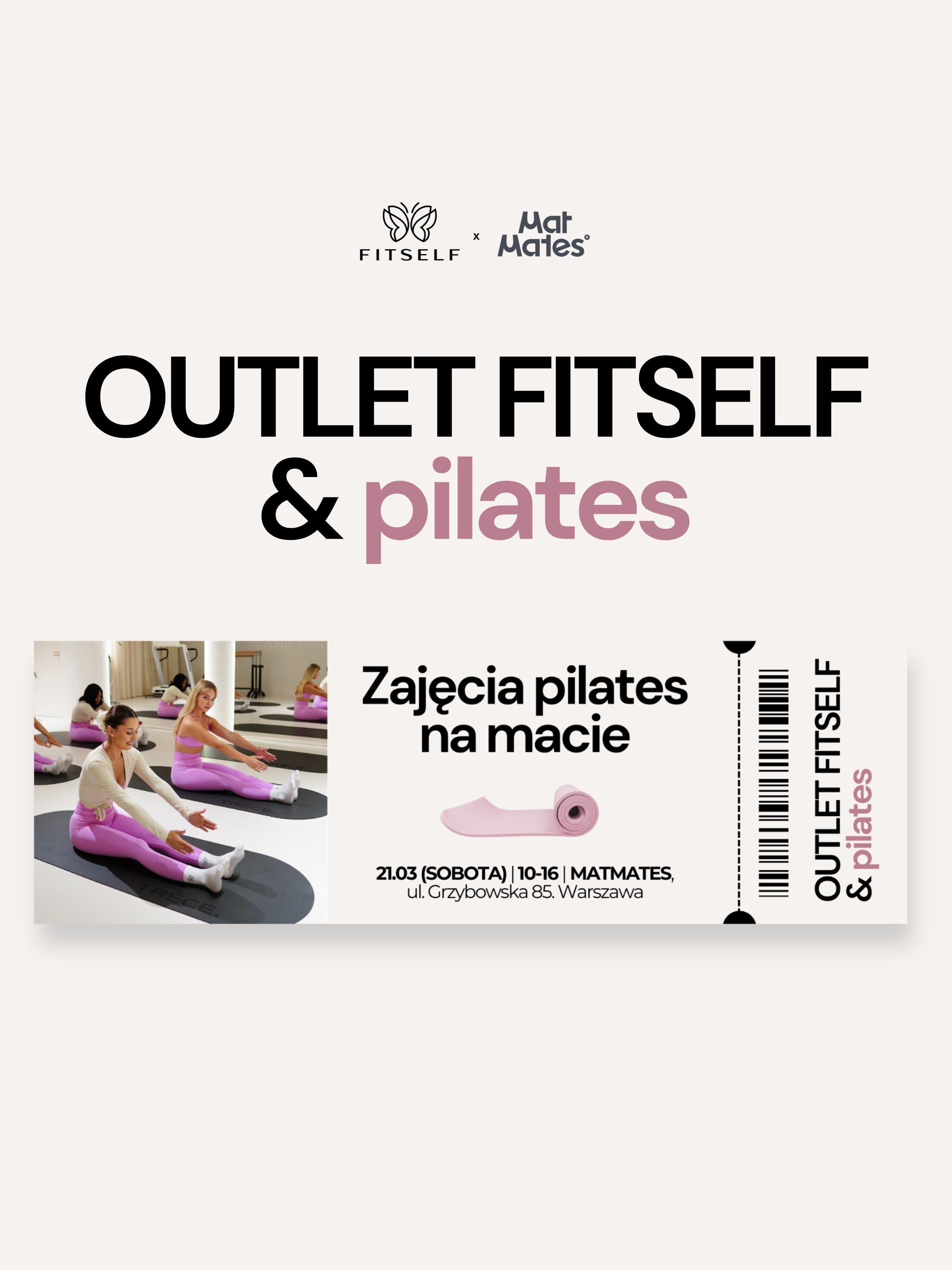 Trening PILATES na macie - 21.03 (bilet elektroniczny)