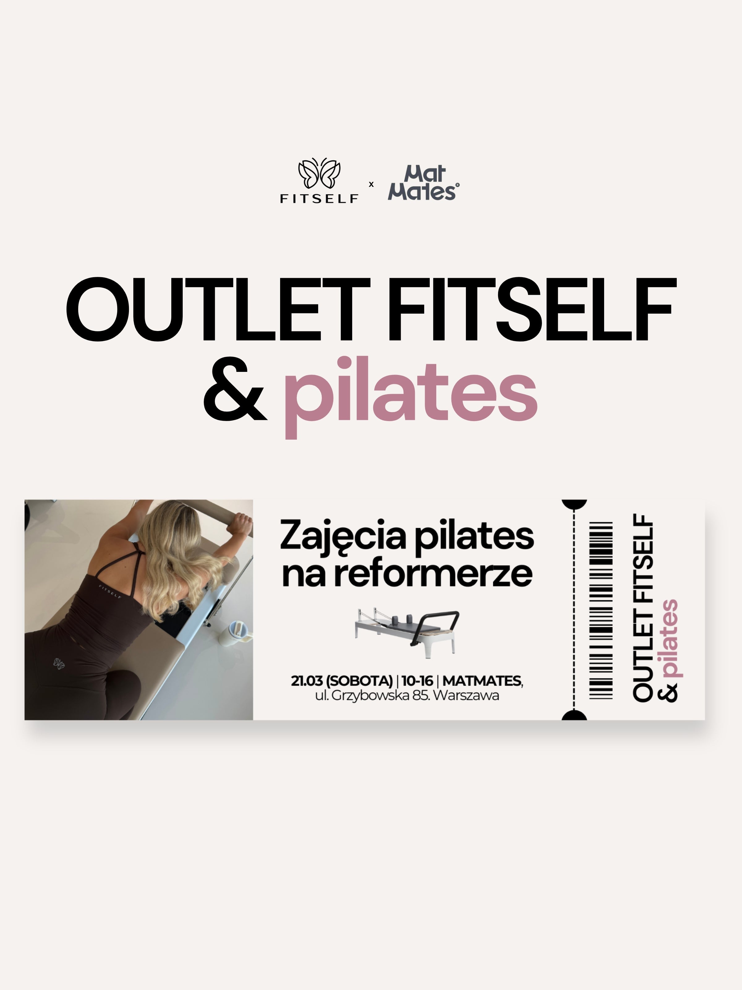 Trening PILATES na reformerze - 21.03 (bilet elekroniczny)