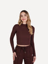 Longsleeve COMFY brązowy