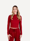 Longsleeve COMFY burgundowy