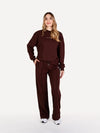 Zestaw bluza + spodnie dresowe COMFY brązowe